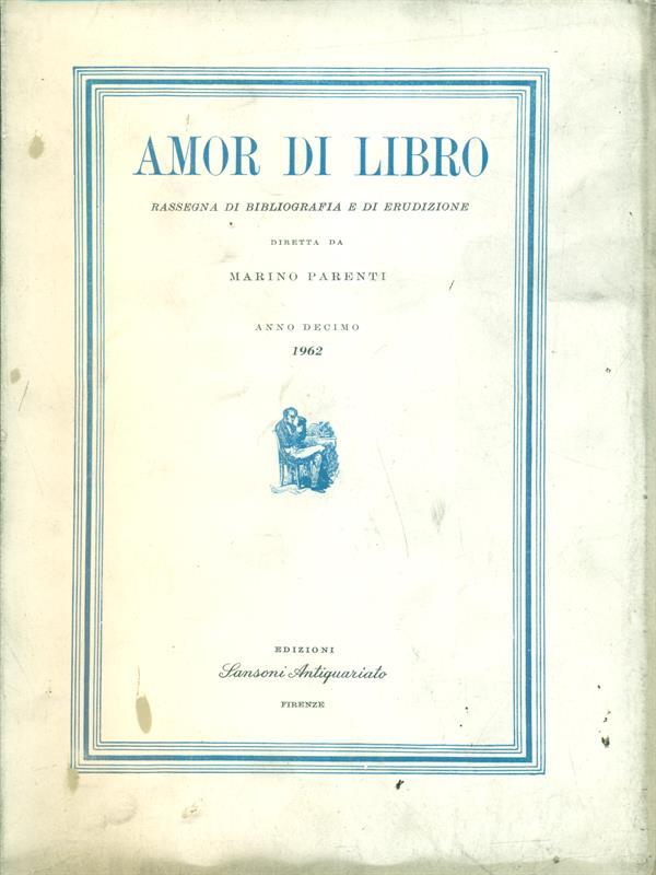 Amor di Libro Anno decimo 1962