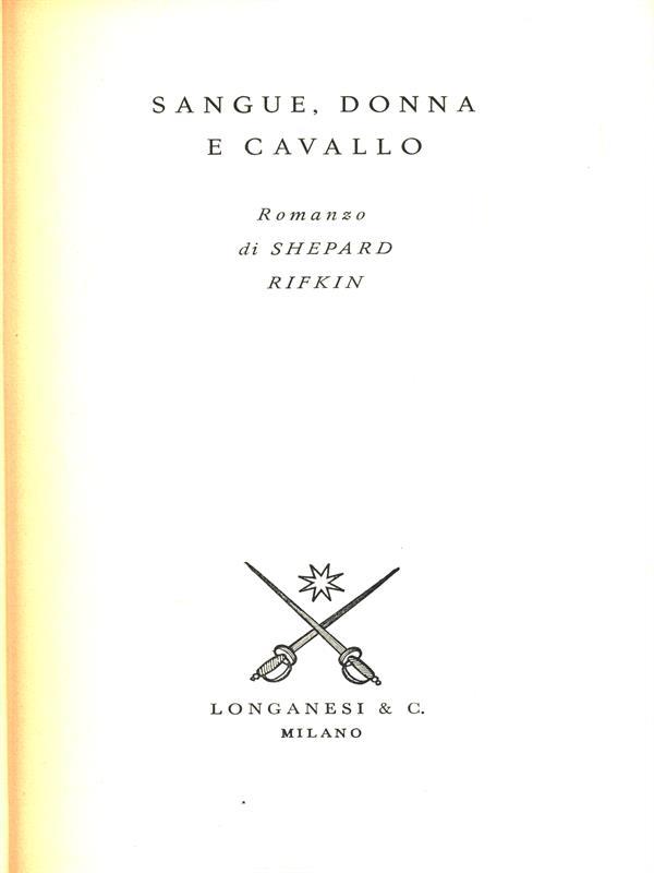 Sangue donna e cavallo