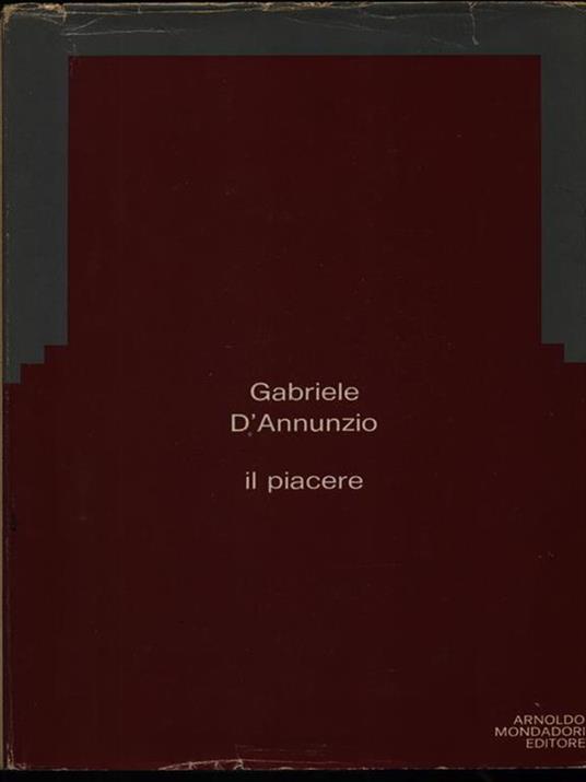 Il piacere - Gabriele D'Annunzio - copertina