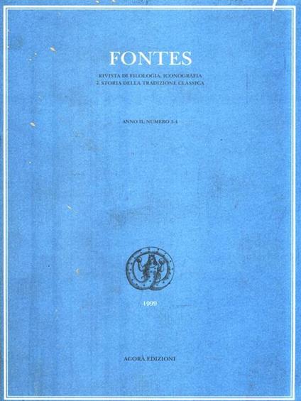 Fontes. Anno II Numero 3-4 - copertina