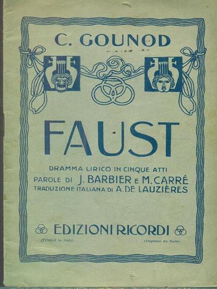 Faust - C. Gounod - copertina