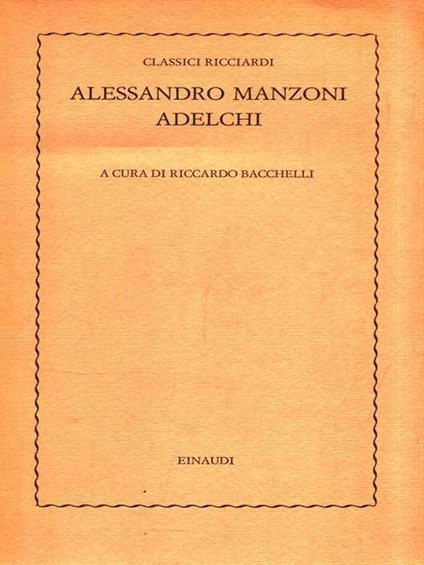 Adelchi - Alessandro Manzoni - copertina