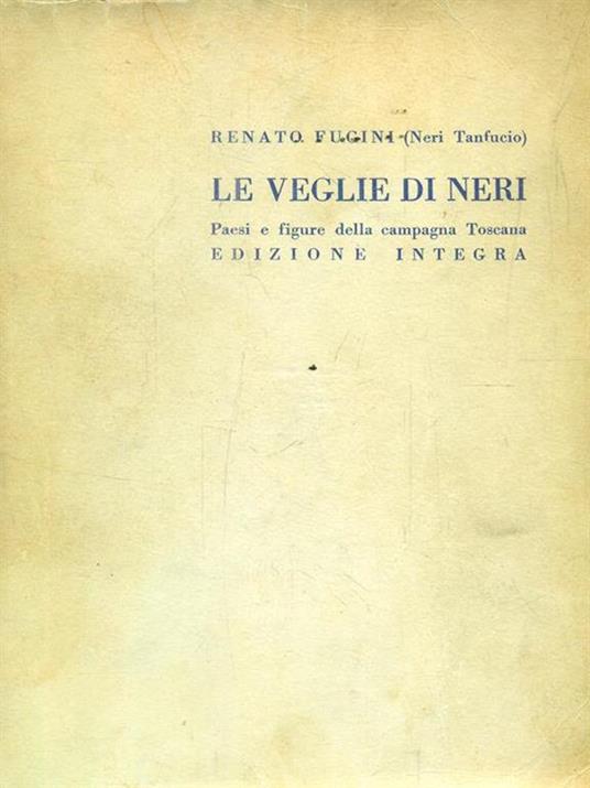 Le veglie di neri - Renato Fucini - copertina