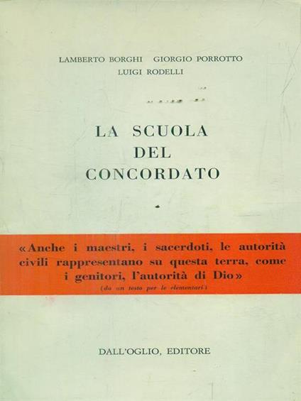 La scuola del concordato - copertina