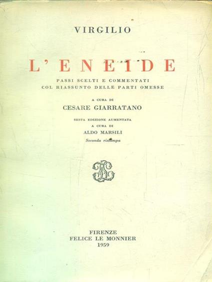 L' eneide - Publio Virgilio Marone - copertina