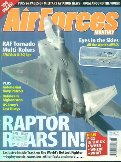 Airforces Monthly. August 2008 - copertina