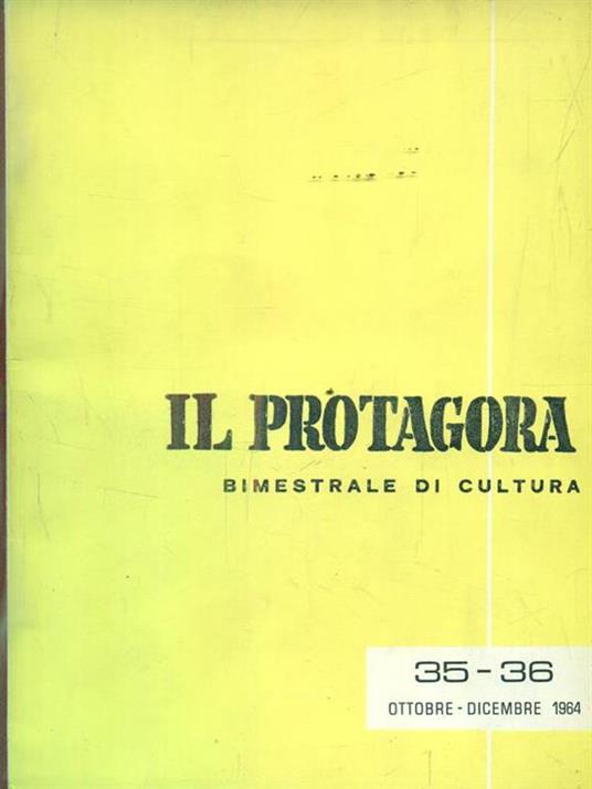 Il protagora. 35-36. Ottobre-dicembre 1964 - copertina
