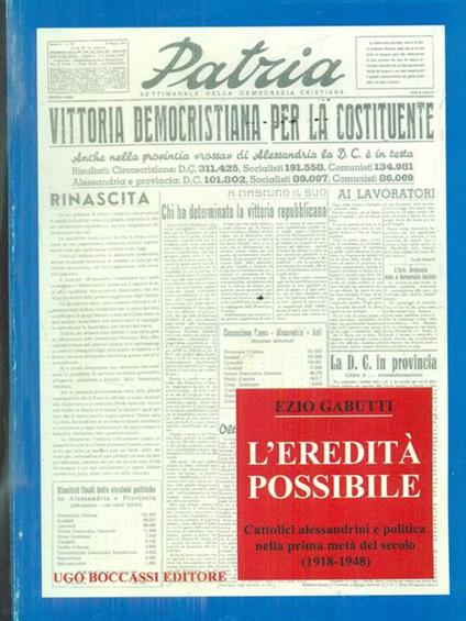 L' eredità possibile - Ezio Gabutti - copertina
