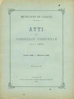 Municipio di Casale. Atti del consiglio comunale 1890 Fascicolo LII
