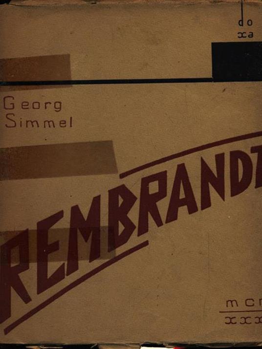 Rembrandt - Georg Simmel - copertina