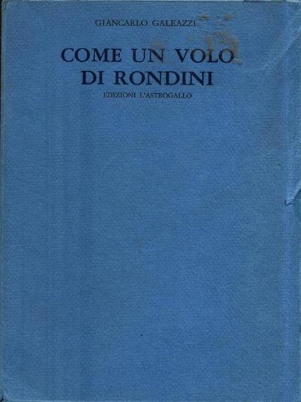 Come un volo di Rondini - Giancarlo Galeazzi - copertina