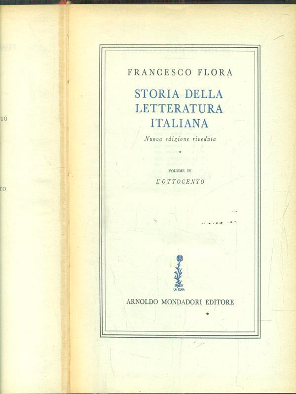 Storia della letteratura italiana. Volume IV