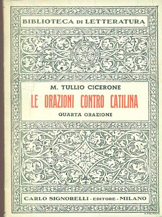 Orazione contro Quinto Cecilio. Versione interlineare - Marco Tullio Cicerone - copertina