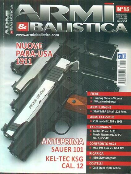 Armi & balistica. 15/aprile 2013 - copertina