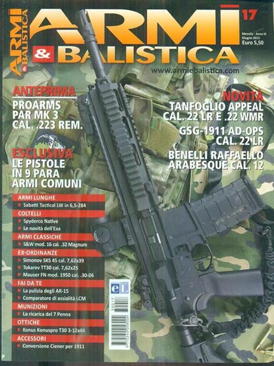 Armi & balistica. 17/giugno 2013 - copertina