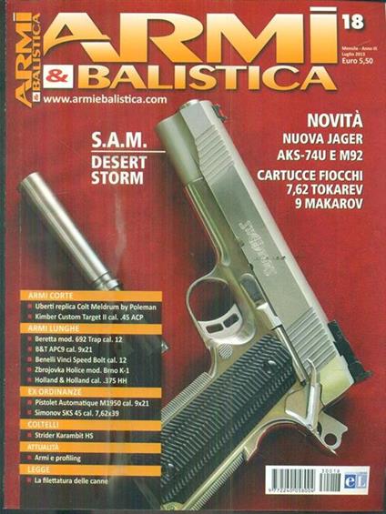 Armi & balistica. 18/luglio 2013 - copertina