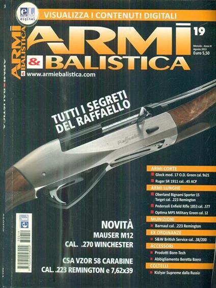 Armi & balistica. 19/agosto 2013 - copertina