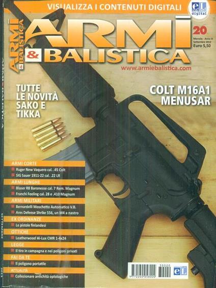 Armi & balistica. 20/settembre 2013 - copertina