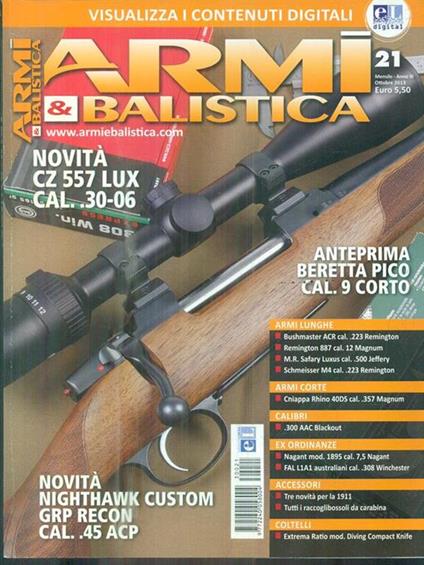 Armi & balistica. 21/ottobre 2013 - copertina
