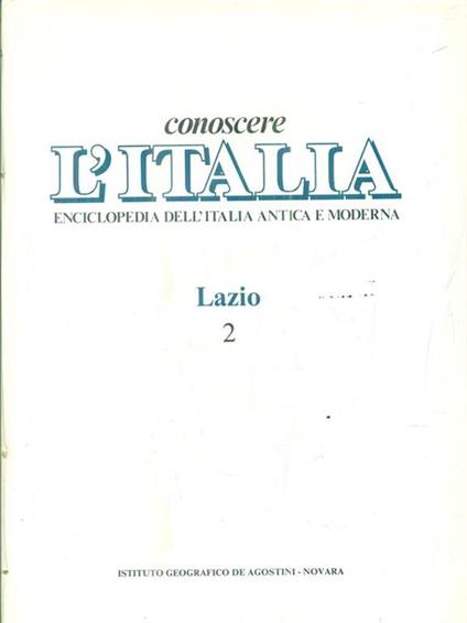 Conoscere l'Italia. Lazio. 2 volumi - copertina