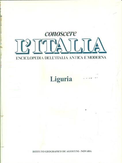Conoscere l'Italia. Liguria - copertina