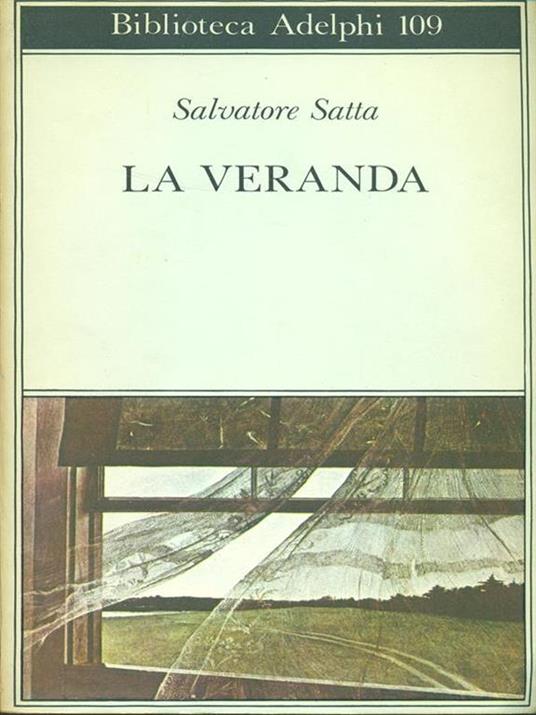 La  veranda - Salvatore Satta - copertina