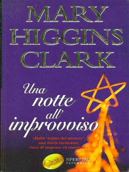Una notte all'improvviso - Mary Higgins Clark - copertina