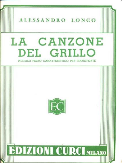 La canzone del grillo - Alessandro Longo - copertina
