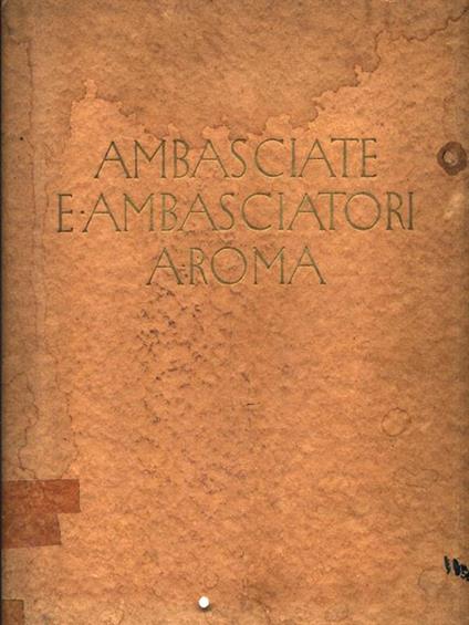 Ambasciate e ambasciatori a Roma - copertina