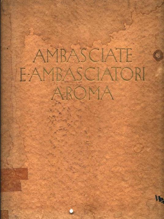 Ambasciate e ambasciatori a Roma - copertina