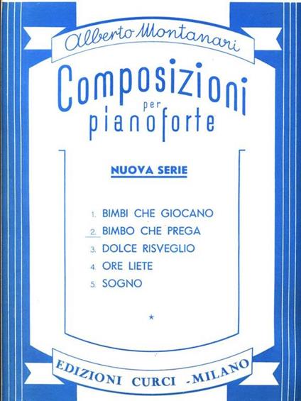 Composizioni per pianoforte 2. Bimbo che prega - Alberto Montanari - copertina