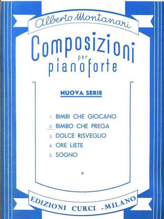 Composizioni per pianoforte 2. Bimbo che prega - Alberto Montanari - copertina