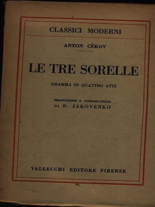 Le tre sorelle - Anton Cekov - copertina