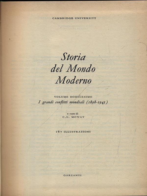 Storia del mondo moderno 12 vv