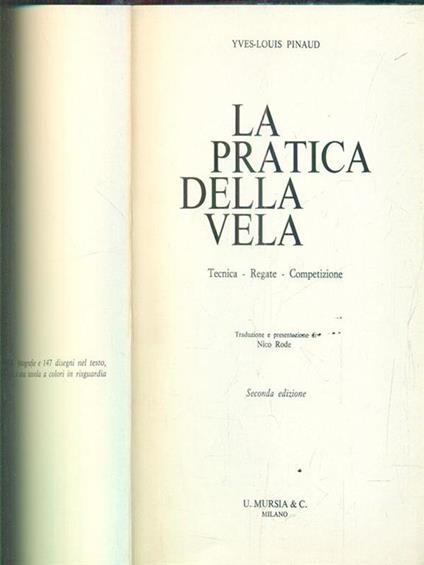 La pratica della vela - Yves-Louis Pinaud - copertina