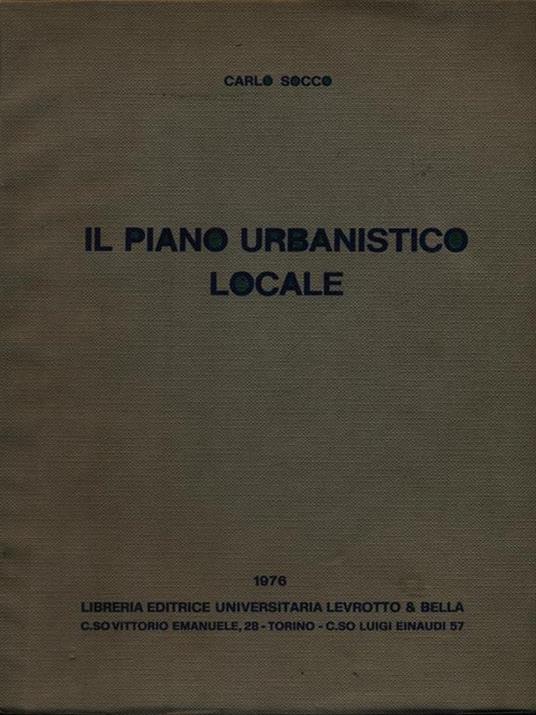 Il piano urbanistico locale - Carlo Socco - copertina