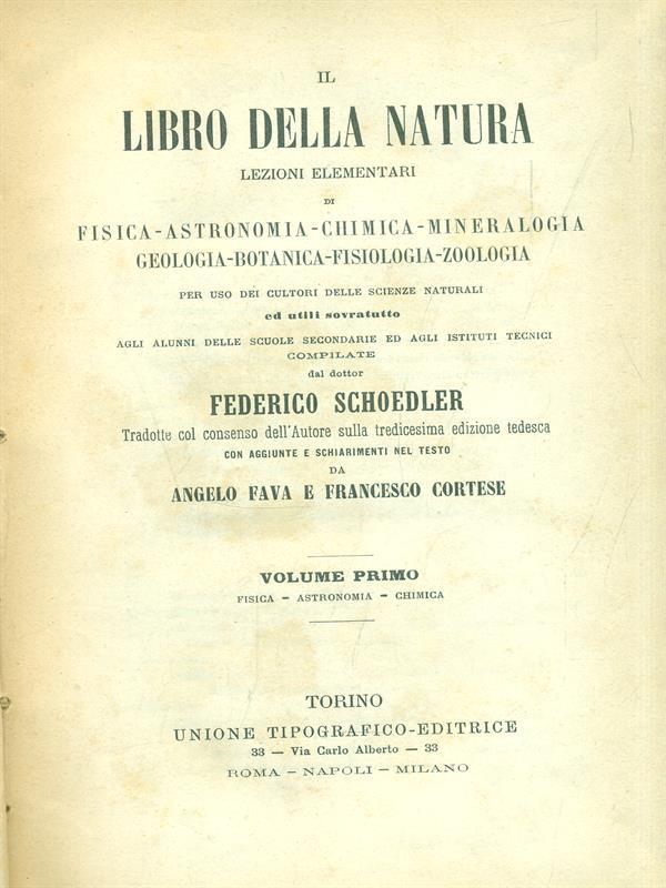 Il libro della natura. Volume 1