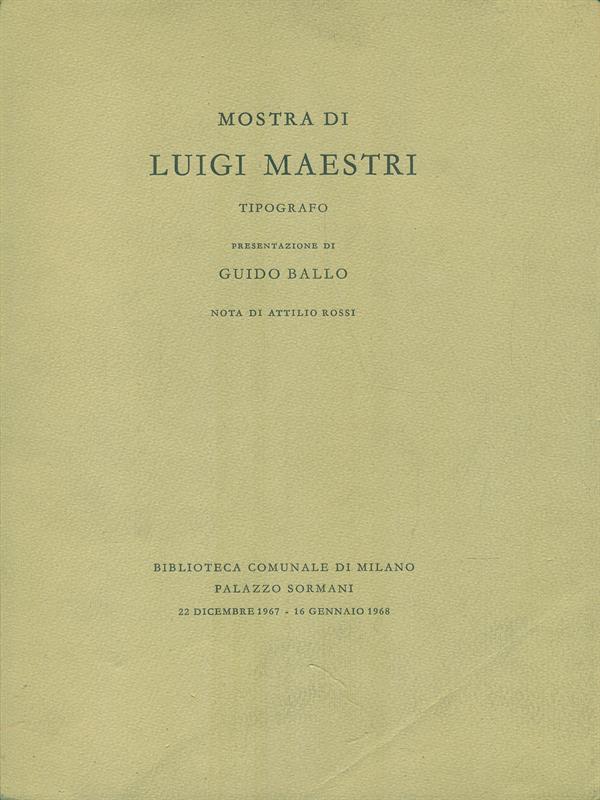 Mostra di Luigi Maestri