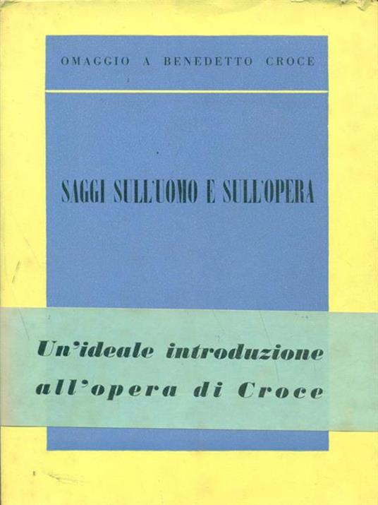 Saggi sull'uomo e sull'opera - copertina