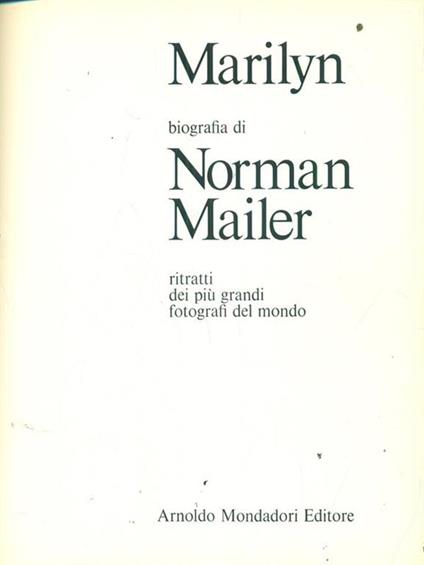 Marilyn - Norman Mailer - copertina