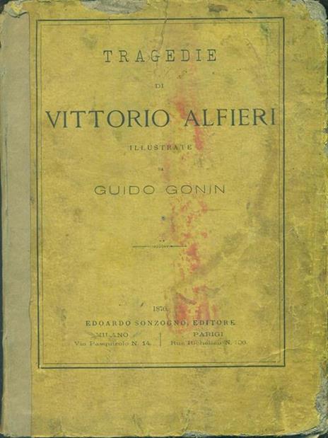 Tragedie - Vittorio Alfieri - copertina