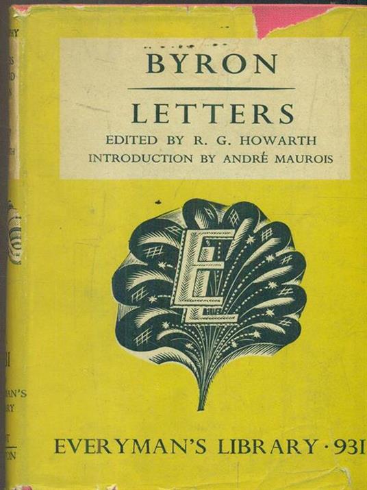 Letters of Lord Byron - R. G. Howarth - copertina