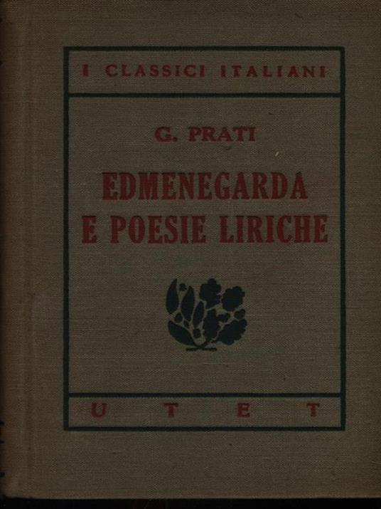 Edmenegarda e poesie liriche - Giovanni Prati - copertina