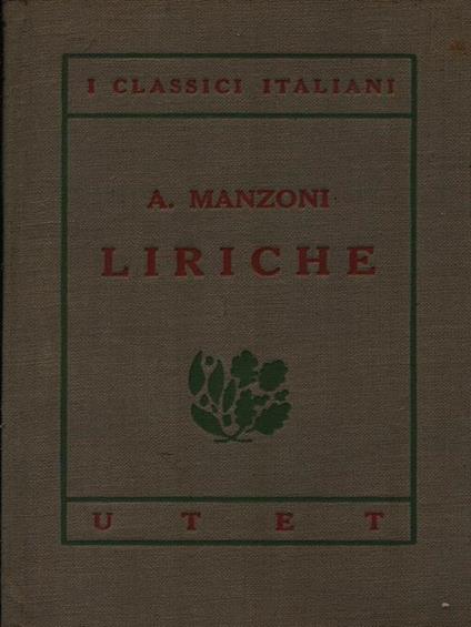 Liriche - Alessandro Manzoni - copertina