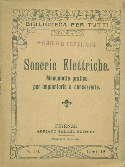 Sonerie Elletriche - copertina