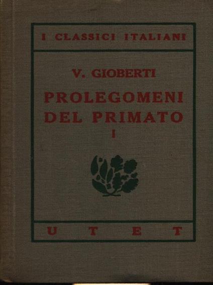 Prolegomeni del primato 2vv - Vincenzo Gioberti - copertina