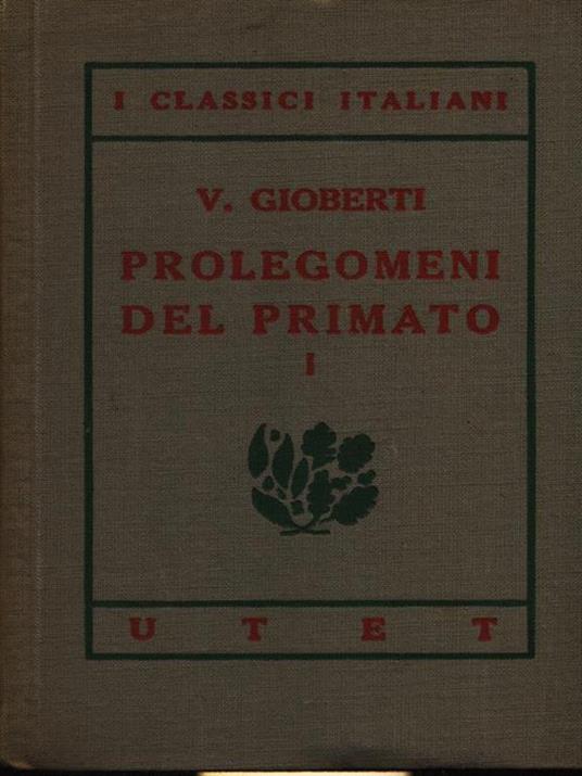 Prolegomeni del primato 2vv - Vincenzo Gioberti - copertina