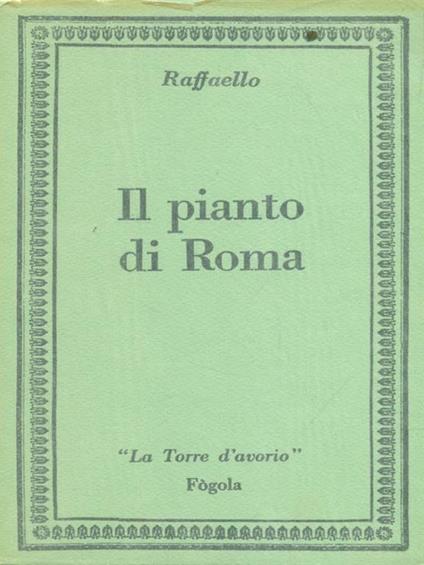 Il Pianto di Roma - Raffaello - copertina