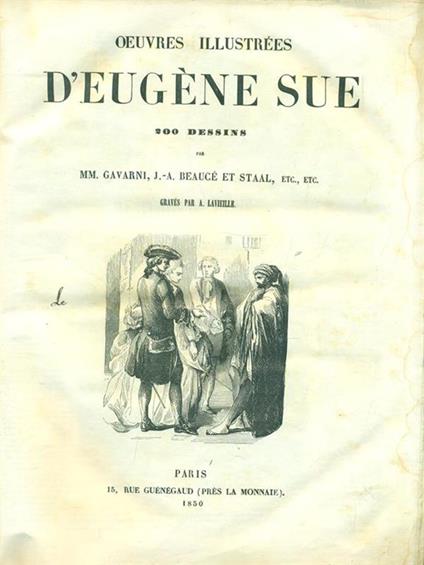 Oeuvres illustrées. Les mystères de Paris. Deleytar - Eugéne Sue - copertina