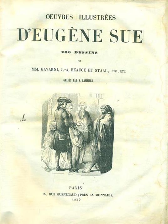 Oeuvres illustrées. Les mystères de Paris. Deleytar - Eugéne Sue - copertina
